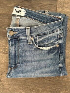 PAIGE Medium Blue Verdugo Ankle Denim Jeans
